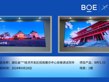 湖北省***經濟開發(fā)區(qū)招商展示中心安裝調試完畢
